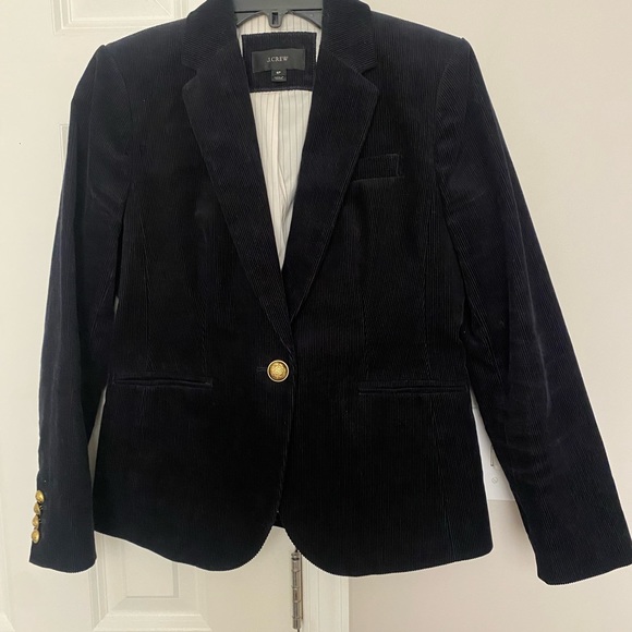J. Crew Jackets & Coats Jcrew Navy Blue Corduroy Blazer Poshmark